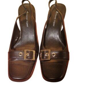 Etienne Aigner Black Women's Slingback Shoes Size 7.5 M